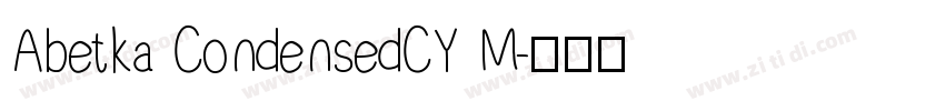 Abetka CondensedCY M字体转换